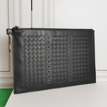 2022 New Tide Mens Leather Handbag Handwoven Handbag Fashion Envelope Casual Bag Casual Tire Bull Leather