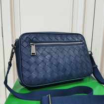 New tide leather weaving small shoulder bag bag men casual cross-backpack multi-purpose handbag male bag