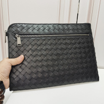 New mens handbag leather weaving handbag large capacity European and American cow - skin envelope male bag casual handbag