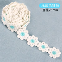 Голубая точечная лепестка кружево 1 метр длиной (35 цветов)