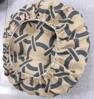 Синий четырехсторонний круговой крышка подушка