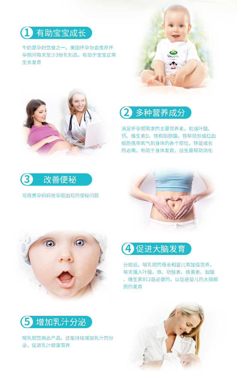 Úc Oz Trang trại phụ nữ mang thai sữa bột trong khi mang thai cho con bú mẹ Aussie sữa bột 900 gam với axit folic DHA