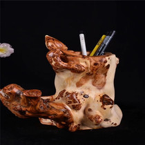 Thuja Tuo Tuo material wooden scar pen holder desk supplies storage box mahogany crafts pen holder manufacturer customized