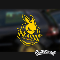 Suitable for running Pikachu car stickers car personality fun decoration car stickers Glass stickers to cover scratches