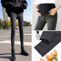 Maternity pants spring and autumn wear denim black small feet base spring fashion trend mom summer spring denim pants