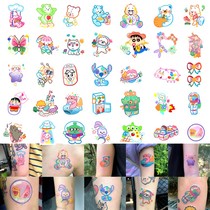  35 tattoo stickers waterproof girl long-lasting simulation net red cute cartoon color sexy flower arm tattoo ins wind