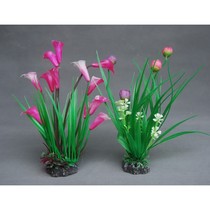 High 24cm simulation flowers and plants rockery fish tank landscaping decoration tea tray desk eye-raising green plant ornaments