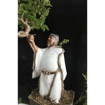Height 22cm Li Bai Mingyue ceramic handicraft ornaments bonsai garden gardening home living room character decoration