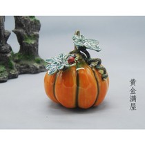  Little pumpkin ladybug moral decoration Gold full house Fruit plant Ceramic living room Bogu rack housewarming gift