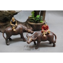  Shepherd boy riding cow Feng Shui rockery Ceramic Feng Shui ornaments Landscape bonsai accessories Trinkets Living room study decorations