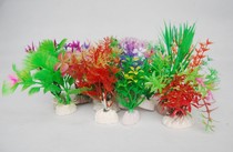 Fish tank landscape rockery simulation flowers and plants water plant decorations Stone Mountain bonsai fake flower and grass accessories multi-style choice