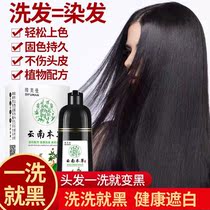 Evangman Yunnan Benherbal stain hair cream Natural plant One wash black natural black white transfer black a black dye