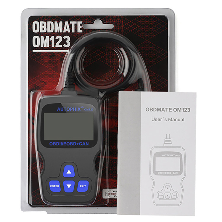 Om123 Car Fault Light Diagnosis Detection Decoder Universal Obd2 Computer Engine Fault Code Scavenger