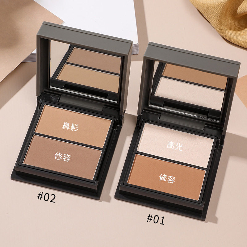 Plums solid bicolor repair nature Tibright fine non-fly powder nasal shadow high light combined disc hair interline powder