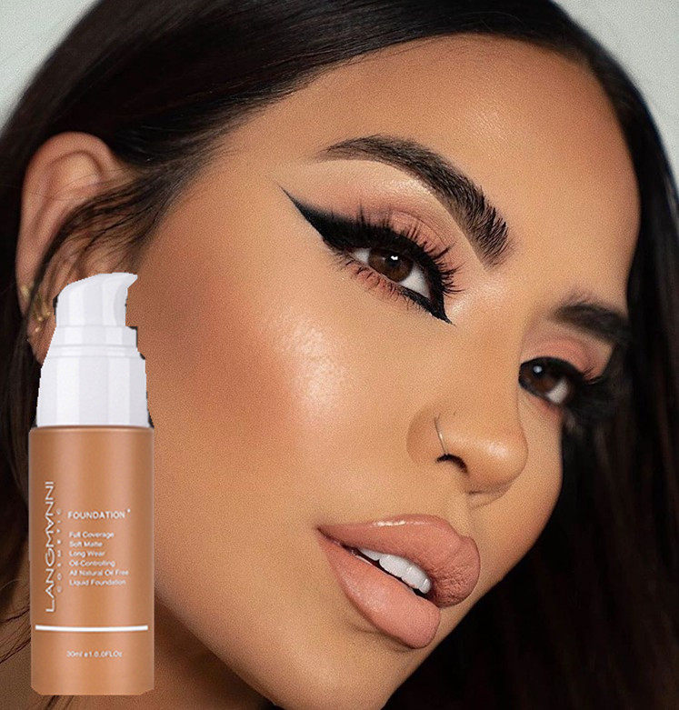 Wheat bronze ins super-fire European and American makeup beauty black foundation liquid dark skin color concealer men and women bottom makeup