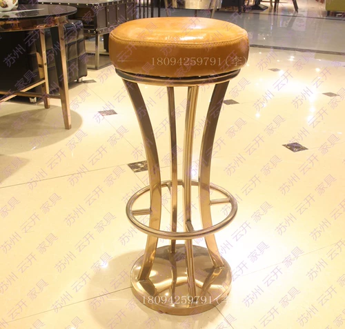 Бар и стул из нержавеющей стали бар и стул KTV Bar High -Footed Stable Bar Bar Sanda Bar Stool Factory Прямые продажи
