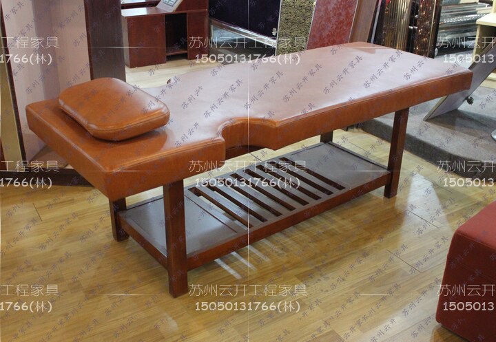 Solid wood paint club foot bath massage bed push bed examination bed diagnosis bed beauty bed physiotherapy bed fire therapy