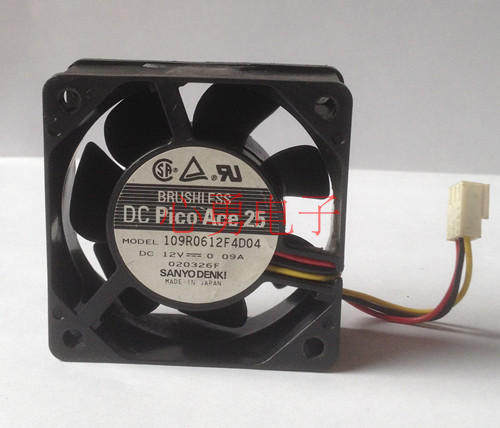 Original installation Sanyo Sanyo radiating fan 109R0612F4D04 DC12V 0 09A 6025 6025