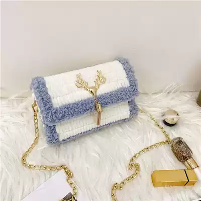 Hand-woven bag woven handmade bag diy wool hand-stitched material bag mesh wool self-made gift for girlfriend