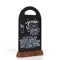 Solid Wood desktop small blackboard bracket coffee shop bar vertical message handwritten Billboard writing chalk