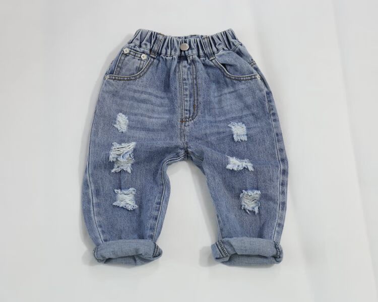 Quần jeans lỗ lửng bé trai và bé gái quần bé 2019 mùa thu quần trẻ em mới - Quần jean cửa hàng quần áo trẻ em