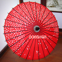  Craft oil paper umbrella Dance umbrella Anime cos props umbrella Memory red lotus decoration umbrella Red cherry blossom small floral