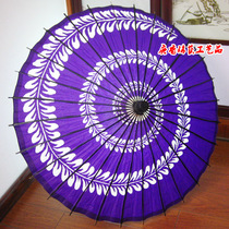  Fuzhou paper umbrella and wind umbrella COS umbrella decoration dancing umbrella Tung oil purple rattan threaded umbrella