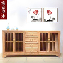 New Chinese porch cabinet old elm sideboard shoe cabinet solid wood locker drawer double door cabinet short cabinet partition cabinet
