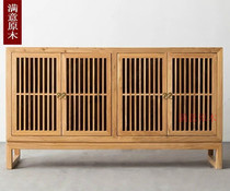 Customized manufacturers North old elm paint-free side cabinet tea cabinet New Chinese solid wood wine cabinet porch cabinet shoe cabinet