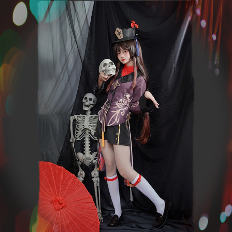 Spot original god walnut cos clothing game original god anime clothing to live hall Hu hall master cosplay costume full set