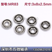 Boutique micro open bearing MR83 830 3*8*2 5mm bore 3 outer diameter 8 having a thickness of 2 5mm
