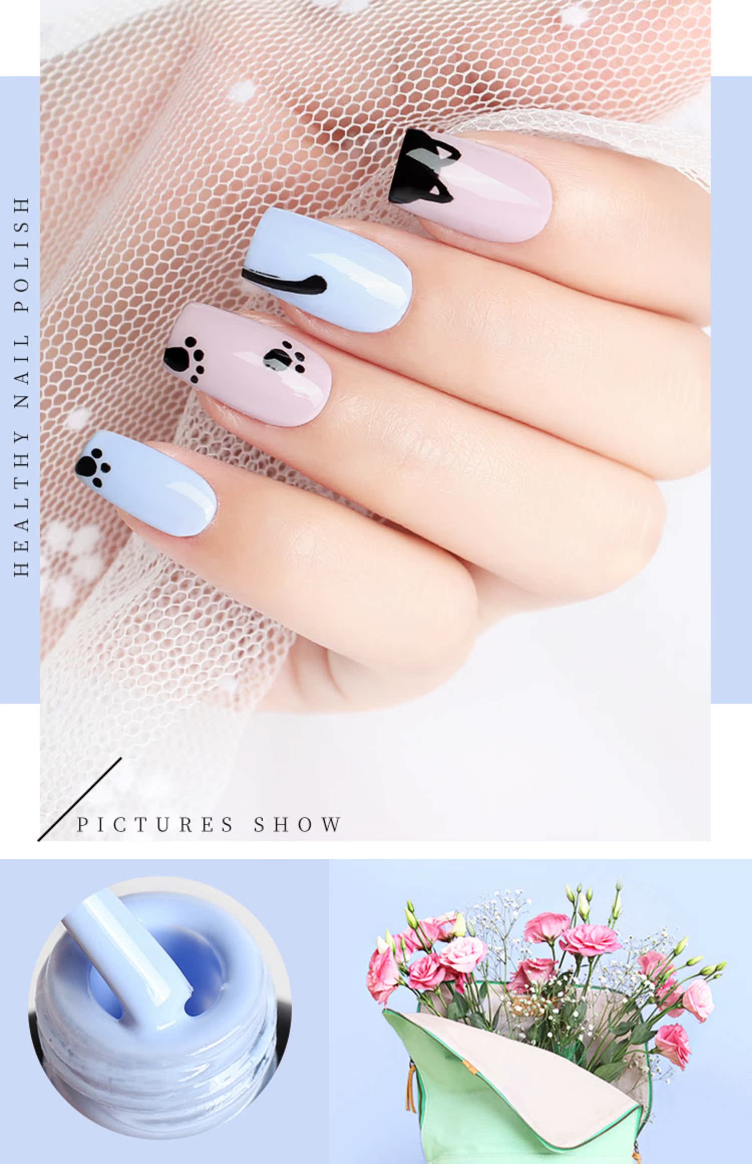 2019 màu sơn móng tay mới gel macarons hoa loạt bột màu xanh nude màu vàng mờ con dấu Barbie keo - Sơn móng tay / Móng tay và móng chân màu nail tôn da