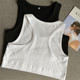 2024 new summer design, navel-baring small suspender belt, pure cotton sleeveless top, white short vest, trendy for outer wear