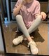 Korean gray leggings for women, nine-point outer wear, autumn and winter thickened thermal pants for small people, slimming and leg-lengthening leggings