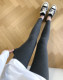 Korean gray leggings for women, nine-point outer wear, autumn and winter thickened thermal pants for small people, slimming and leg-lengthening leggings
