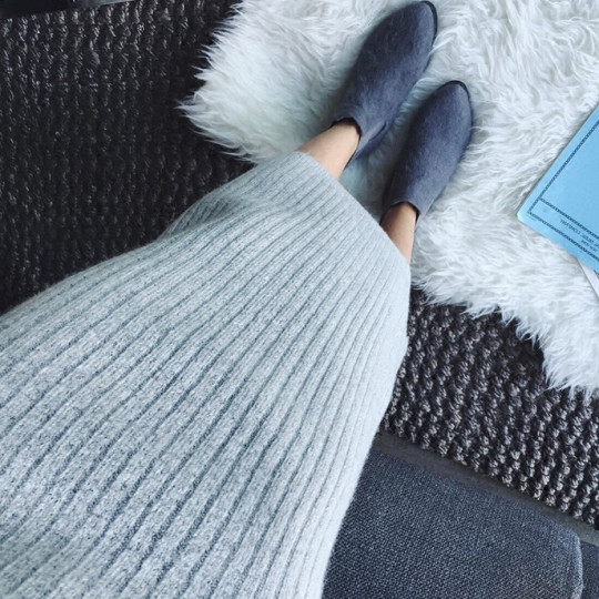 Wool Knit Skirt for Women, Winter Season, Hip-Covering, Slimming, Mid-Length, Slit, Pencil Skirt, Thickened, Straight-Cut, Bodycon Skirt