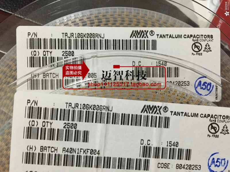 TAJR106K006RNJ 6 3V 10UF R-type K stalls 2012-126 3V10R AVX New goods
