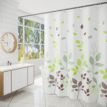 Partition curtain thickened non-perforated suit Polyester shower curtain waterproof cloth mildew curtain Bathroom bathroom hanging curtain curtain