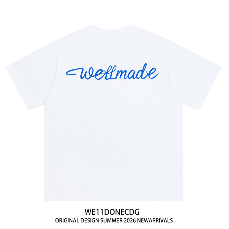 We11Done Cdg Niche Trendy Brand American Style Summer Casual Loose Fit Unisex Couple Pure Cotton Short-Sleeve T-Shirt ins