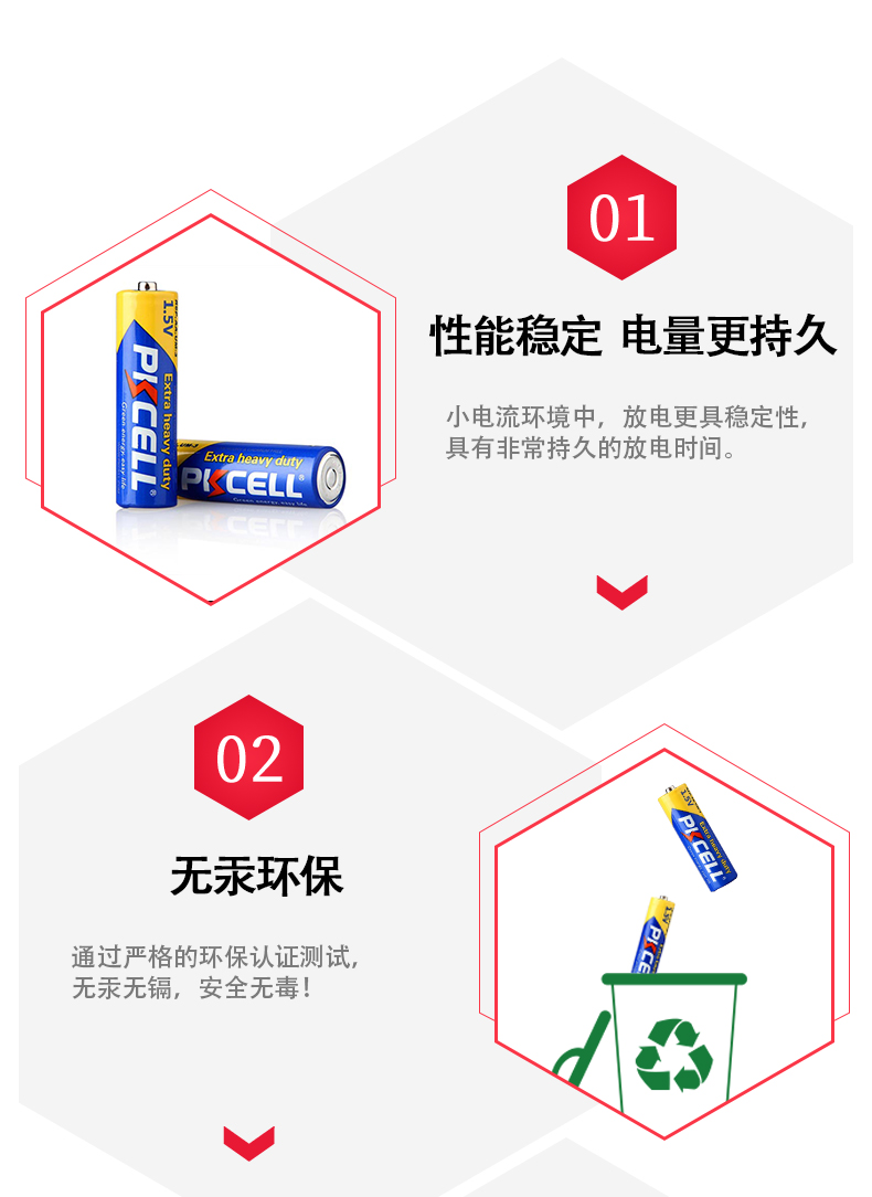 比苛  5号/7号碳性干电池 40粒 图3