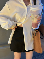 Lower coat missing liver high waist half body dress pants 2022 spring new anti-walking light high waist suit shorts female inner lap