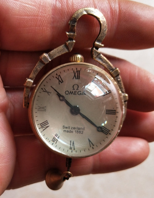 Antique Antique Omega Vintage Mechanical Watch Old Crystal Watch Old Copper Pocket Watch Collection