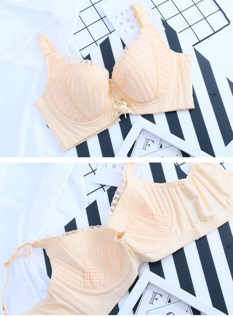 Mùa hè siêu mỏng đồ lót nữ ngực lớn khoe nhỏ đầy đủ kích cỡ áo ngực mỏng phần mỡ mm chống chảy xệ tụ tập để nhận sữa quần lót nữ thun lạnh siêu mỏng