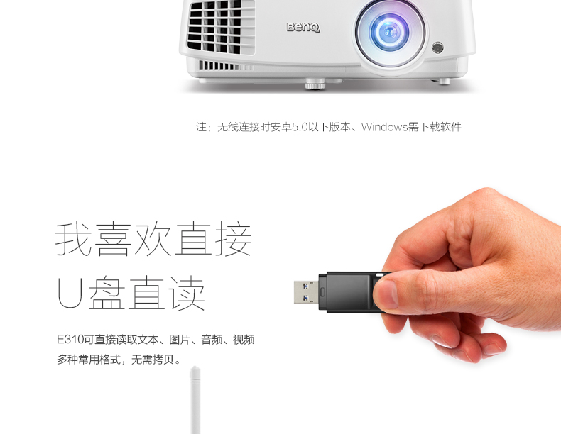 Máy chiếu Benq / BenQ E0433 phòng họp kinh doanh thông minh đào tạo nhà không dây wifi điện thoại di động