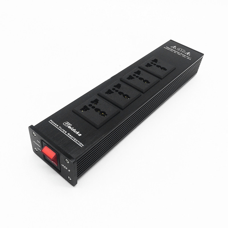 Power Filter Ac2.2 Audio Power Filter Lightning Protection Power Socket Aluminum Alloy Power Strip Free Shipping