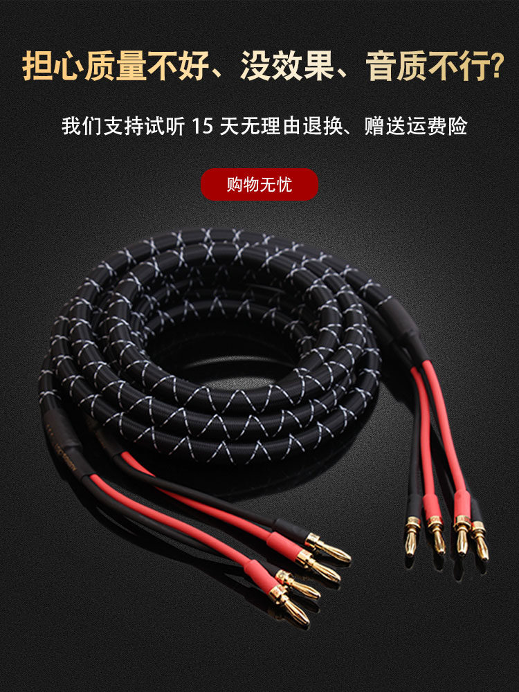 High-End Speaker Cable, Pure Copper with Nerve Wire, Main Speaker Surround Cable, Audio Amplifier Connection Dedicated Cable