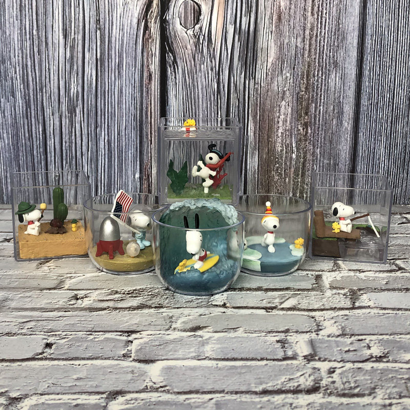 Snoopy Snoopy Dolls Literacy Box Microscopic Scene Scene Handle Desktop Swing Dolls Gift Gift