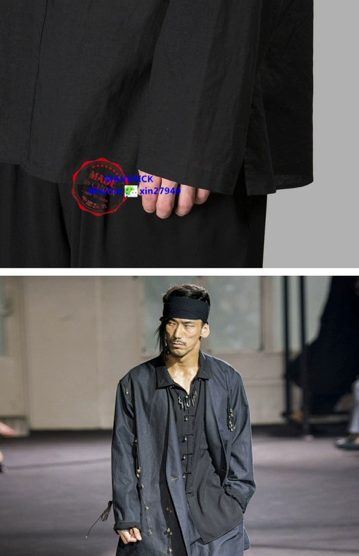 LT.yohji Yamamoto Wind Show look5 áo sơ mi vải cotton mới của Trung Quốc áo sơ mi cổ điển lỏng lẻo các kiểu áo công sở de thương