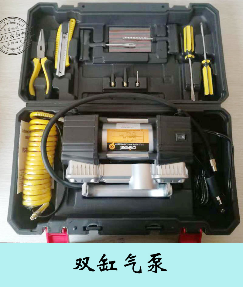 Vehicle double cylinder air pump