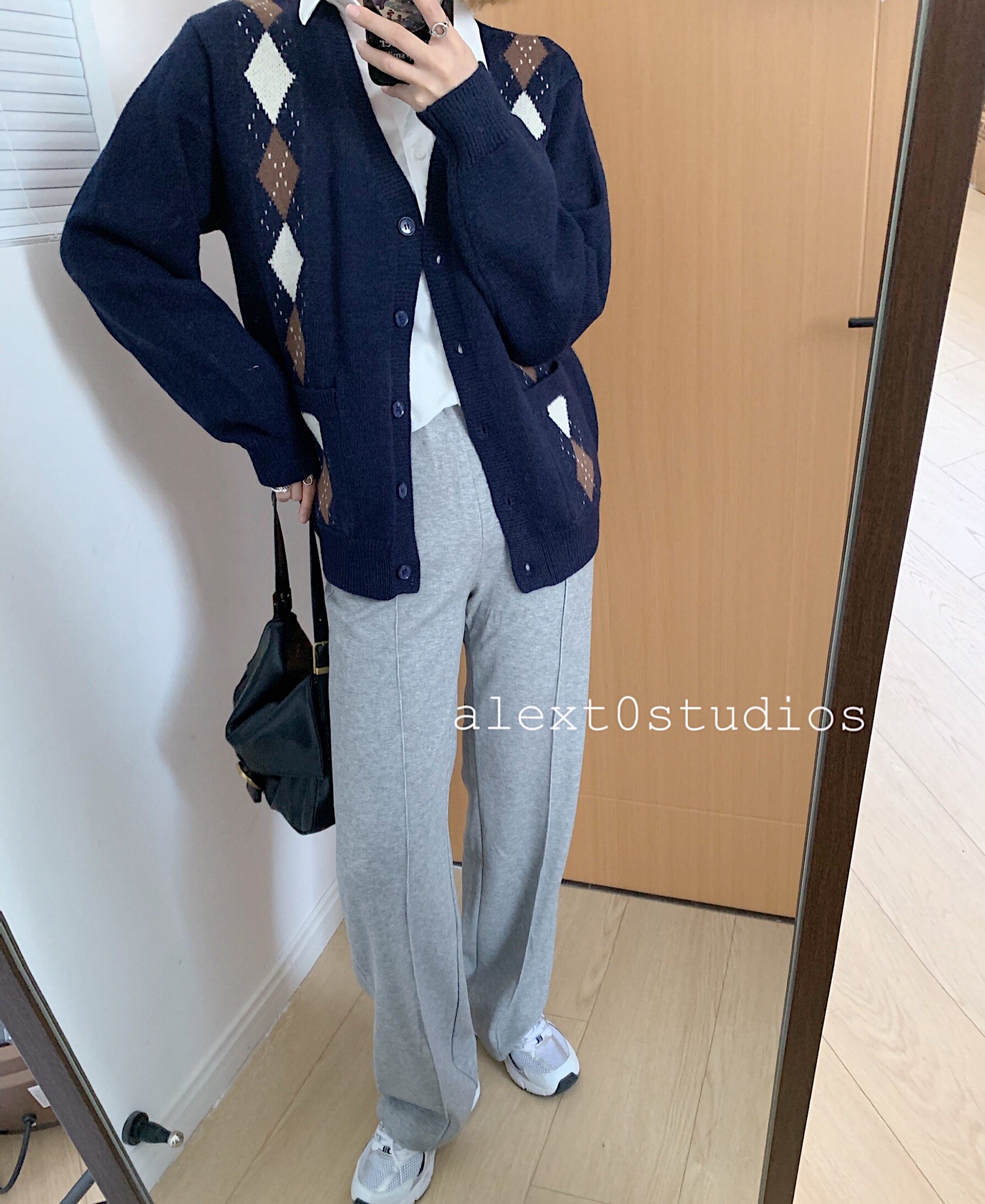 Spot Korean Ensemble Light Grey Tight Waist Casual Mid-Sewn Sports Pants Tugging Pants Straight Barrel Casual Pants High Waist 100 Lap